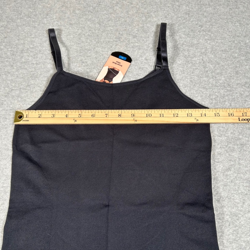 Shapermint Essentials Scoop Neck Cami Womens XL Black‎ Tank Top Adjustable - Picture 6 of 6